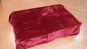 Burgundy Solid Color Queen Korean Mink Blanket Solaron  