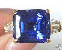 TANZANITE RING ~ 10.5 CTS ~DIAMONDS~18 KT G. ~APPRAISAL  