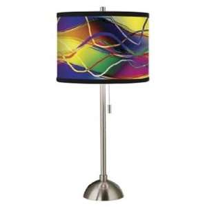  Giclee Colors in Motion Light Pattern Shade Table Lamp 
