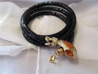 Estate Vintage Whiting & Davis Black Mesh Snake Belt/Necklace  