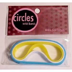 Circles Ankle Baller Bands Blue / Yellow / White  Sports 