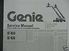 Genie S 60, S 65 Parts Manual