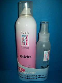 Rusk THICKR Thickening Spray & Mousse  