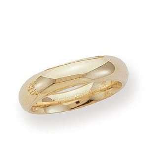  14k Yellow Gold 5mm Heavy Comfort Fit Domed Wedding Band Jewelry