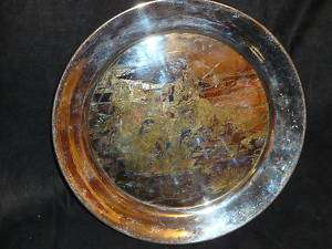 Chas Russell Indians Disc Damascene Reed Barton plate  