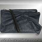 SIMPLY VERA WANG New CADET BLUE WRISTLET Perforated Logo BOW CLUTCH 