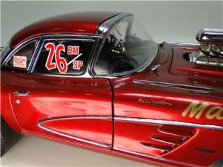 1961 Candy Apple Red Corvette High Detail Precision (10 Inches 