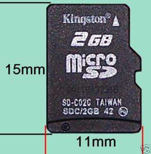Micro SD card (T Flash card TF) 2G memory card 8.88USD  
