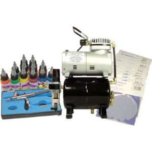  Complete Nail Starter Kit with Stencils, Nail Paint, Airbrush 