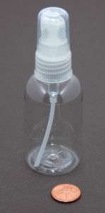 Wholesale 50 clear Fat PET Refillable 2oz Plastic Spray Bottles ~ Free 
