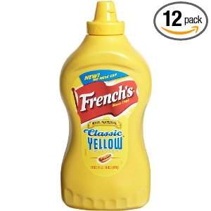 Frenchs Classic Yellow Mustard, 30 Ounce Squeeze Bottles (Pack of 12)