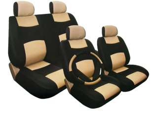 rear split seats steering wheel cover fits up to 15 in diameter 2 