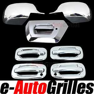 02 06 Chevy Avalanche Chrome Mirror+Tailgate+4 Door Handle w/PSG 