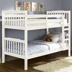  MTL Solid Wood Twin over twin Bunk Bed, White
