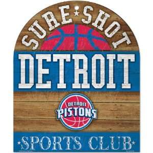  Wincraft Detroit Pistons Sports Club Wood Sign