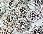   jewelry lots 10pcs ROSE flower silver P rings size 6 9 