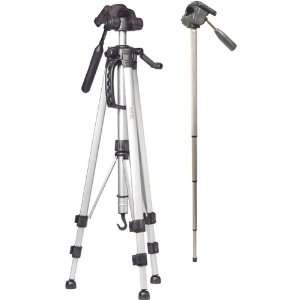   Monopod with 3 Way Pan and Tilt Head and Bubble Level