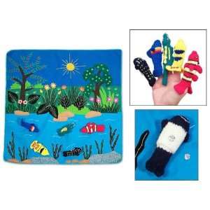 Finger puppets with scenery, Fish in the River 