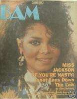 JANET JACKSON   BAM Magazine, Oct. 1986  