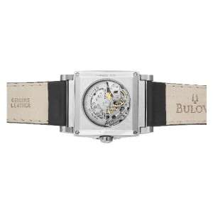 Bulova Mens 96A113 Automatic Mechanical Black Dial Strap Watch  