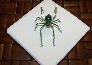 GREEN OOAK Handmade Christmas Spider Ornaments w/ Legend & Poem  