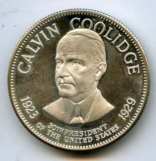 Calvin Coolidge STERLING silver coin / medallion EAGLE  