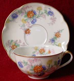 HAVILAND china ORLEANS floral CUP & SAUCER Set  