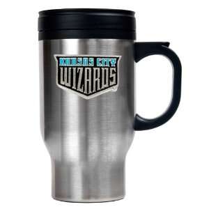  Kansas City Wizards MLS 16oz Stainless Steel Travel Mug 
