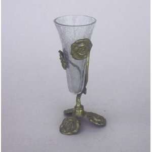 REAL SIMPLEA HANDMADE HANDCRAFTED DECORATIVE BRASS CRACKLE GLASS 