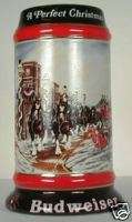 1992 Budweiser Holiday Stein Christmas mug CS167  