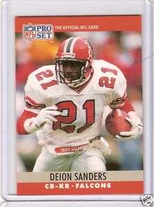 NFL PRO SET 1990 TRADING CARD DEION SANDERS # 36  