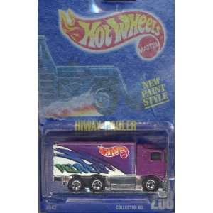 Hot Wheels 1991 238 HIWAY HAULER NEW PAINT STYLE purple DELIVERY 164 