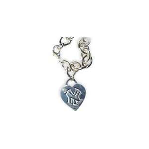   York Yankees Heart Charm Chain Bracelet ^^SALE^^