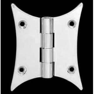  Door Hinges Bright Chrome, 2 x 2.5 Butterfly Hinge