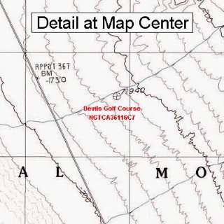 USGS Topographic Quadrangle Map   Devils Golf Course, California 
