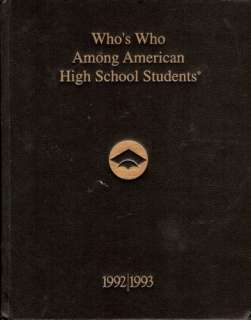 1992/93 Whos Who Among American High School Students  