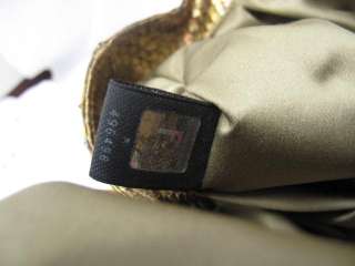 Fendi Gold Metallic Python Spy Bag W/Mesh Chain Handles  