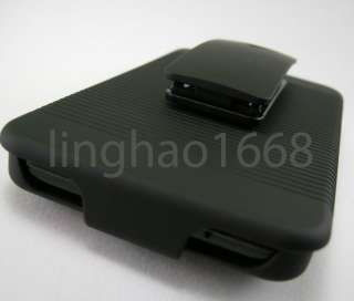 BLACK BELT CLIP STAND HARD COVER CASE FOR AT&T SAMSUNG GALAXY S2 I9100 