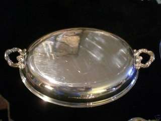 Silver Plate 3 pc Covered Entree Dish Beautiful  