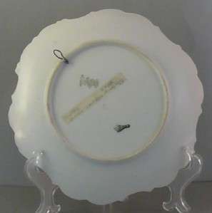 Antique Limoges Porcelain Fish Game Wall Plate  