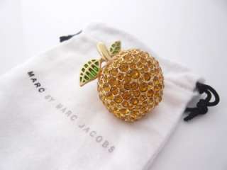 Auth Marc By Marc Jacobs 10th Anniversary Apple Ring Gold NEW IN POUCH 