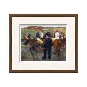 Racehorses leaving The Weighing Framed Giclee Print 
