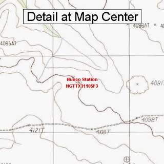  USGS Topographic Quadrangle Map   Hueco Station, Texas 