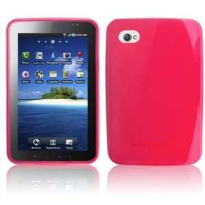  Premium   Samsung Galaxy Tab I800 TPU Transparent Hot Pink 