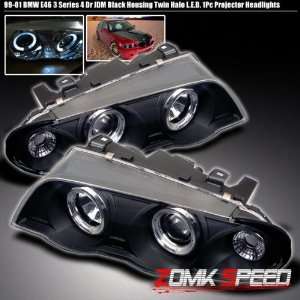    99 01 Bmw E46 4D Black Projector Headlights 323 328 330 Automotive