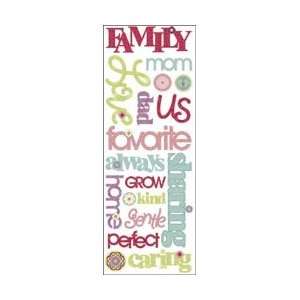  American Traditional Puffy Message Stickers 4.25X12 
