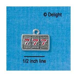    C2667 tlf   Lucky 777   Silver Plated Charm