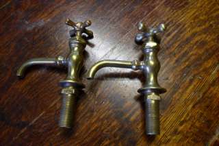   Victorian Brass Faucet Set Bathroom Sink Turn of Century WORKS  