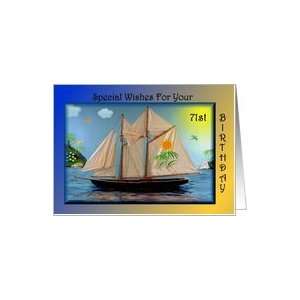  Birthday   71st / Sail Boat Card Toys & Games