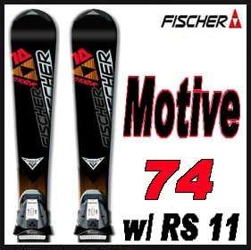 10 11 Fischer Motive 74 SW Skis 160cm w/Rs 11 NEW   